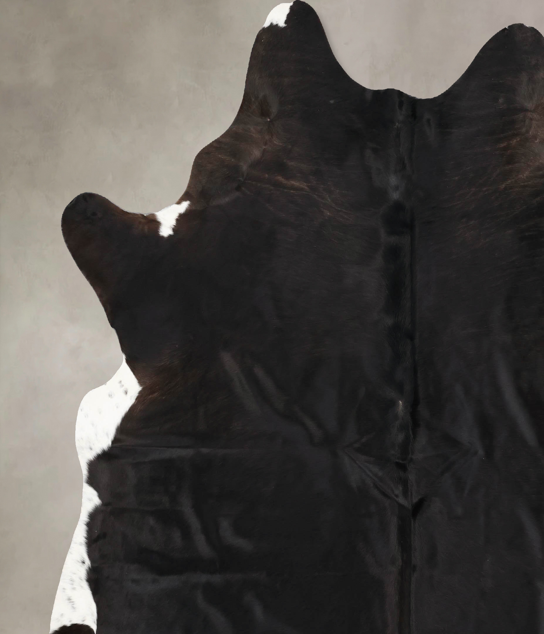 Solid Black Cowhide Rug #B13963