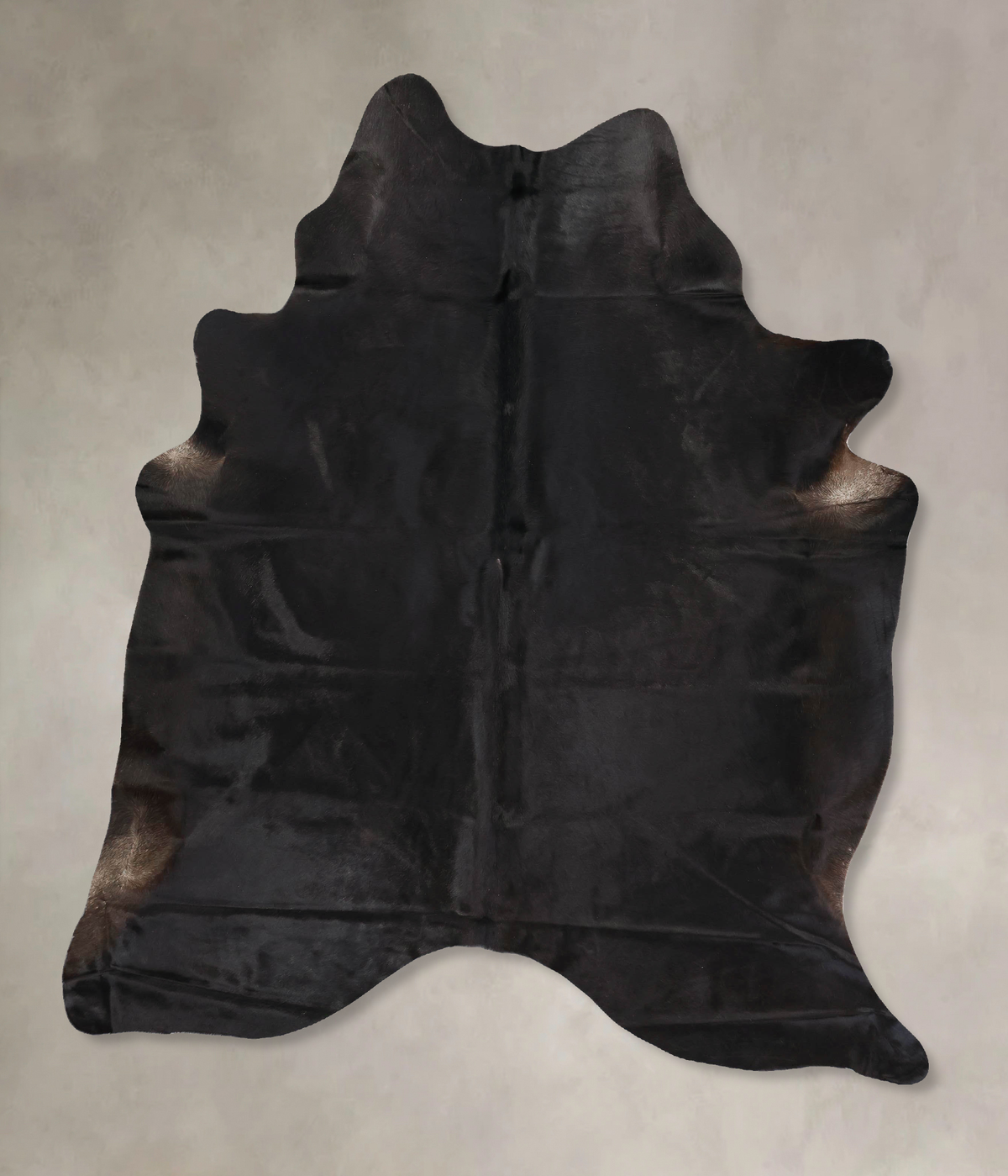 Solid Black Cowhide Rug #B13964