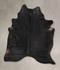 Solid Black X-Large Brazilian Cowhide Rug 7'8