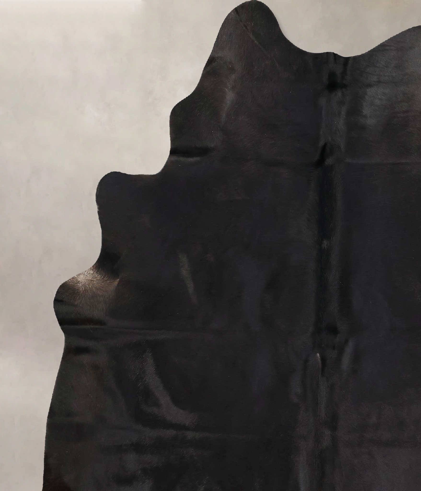 Solid Black Cowhide Rug #B13964