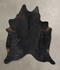 Solid Black XX-Large Brazilian Cowhide Rug 7'10