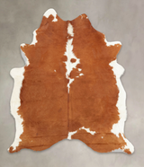 Brown and White X-Large Brazilian Cowhide Rug 7'4"H x 6'1"W #B1397 by Hudson Hides