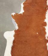 Brown and White X-Large Brazilian Cowhide Rug 7'4"H x 6'1"W #B1397 by Hudson Hides