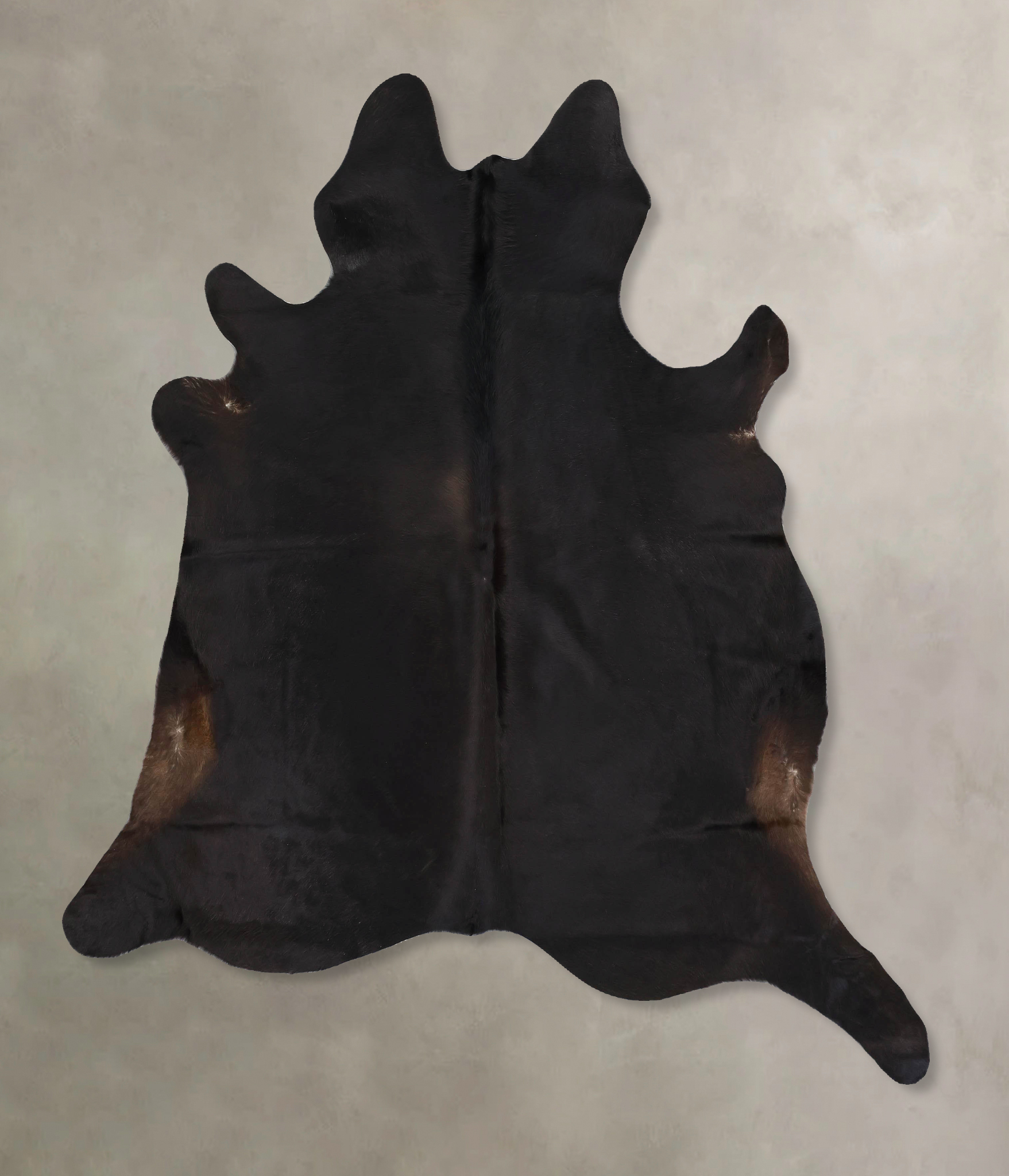 Solid Black Cowhide Rug #B13970