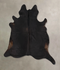 Solid Black X-Large Brazilian Cowhide Rug 7'4