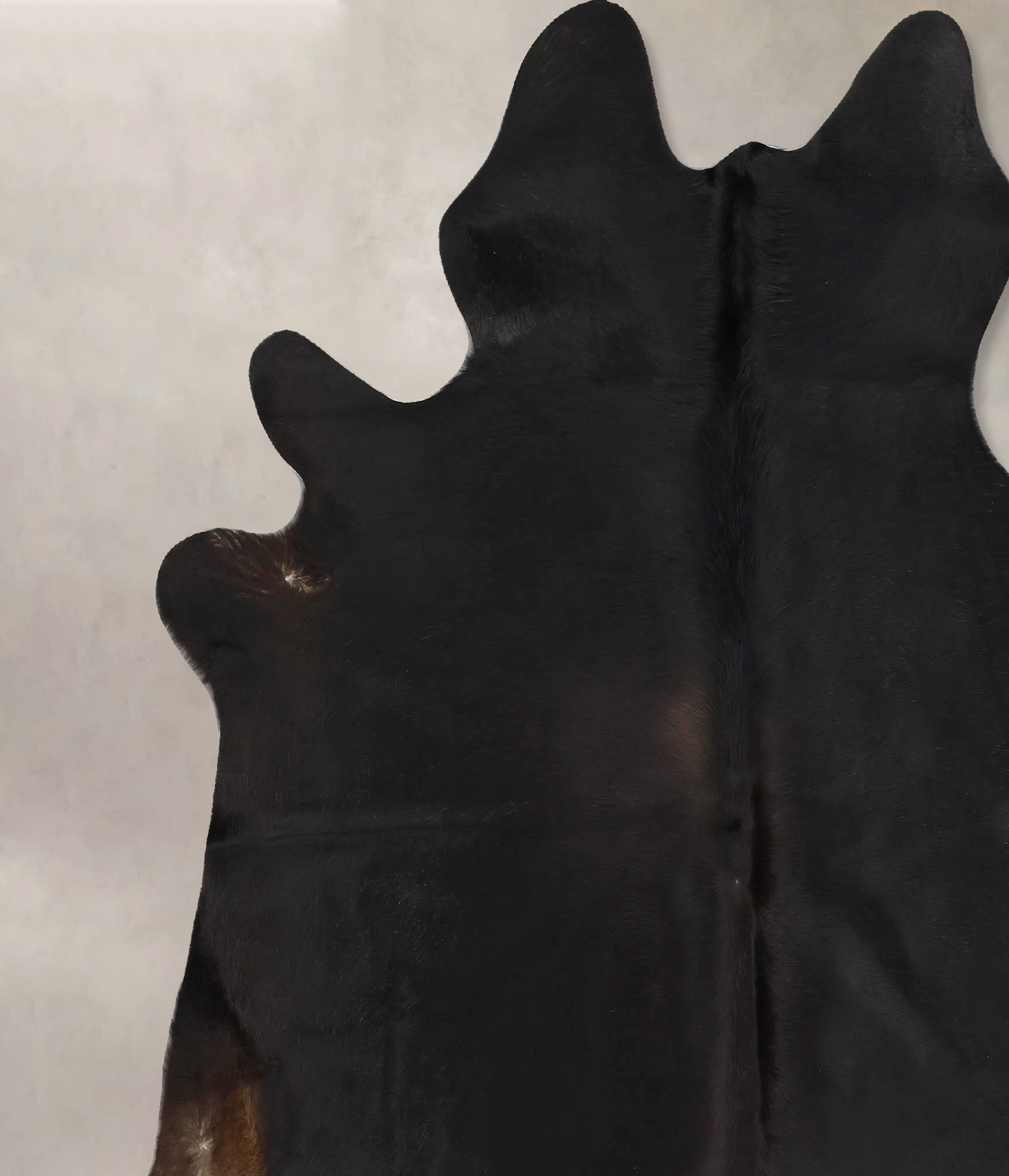 Solid Black Cowhide Rug #B13970