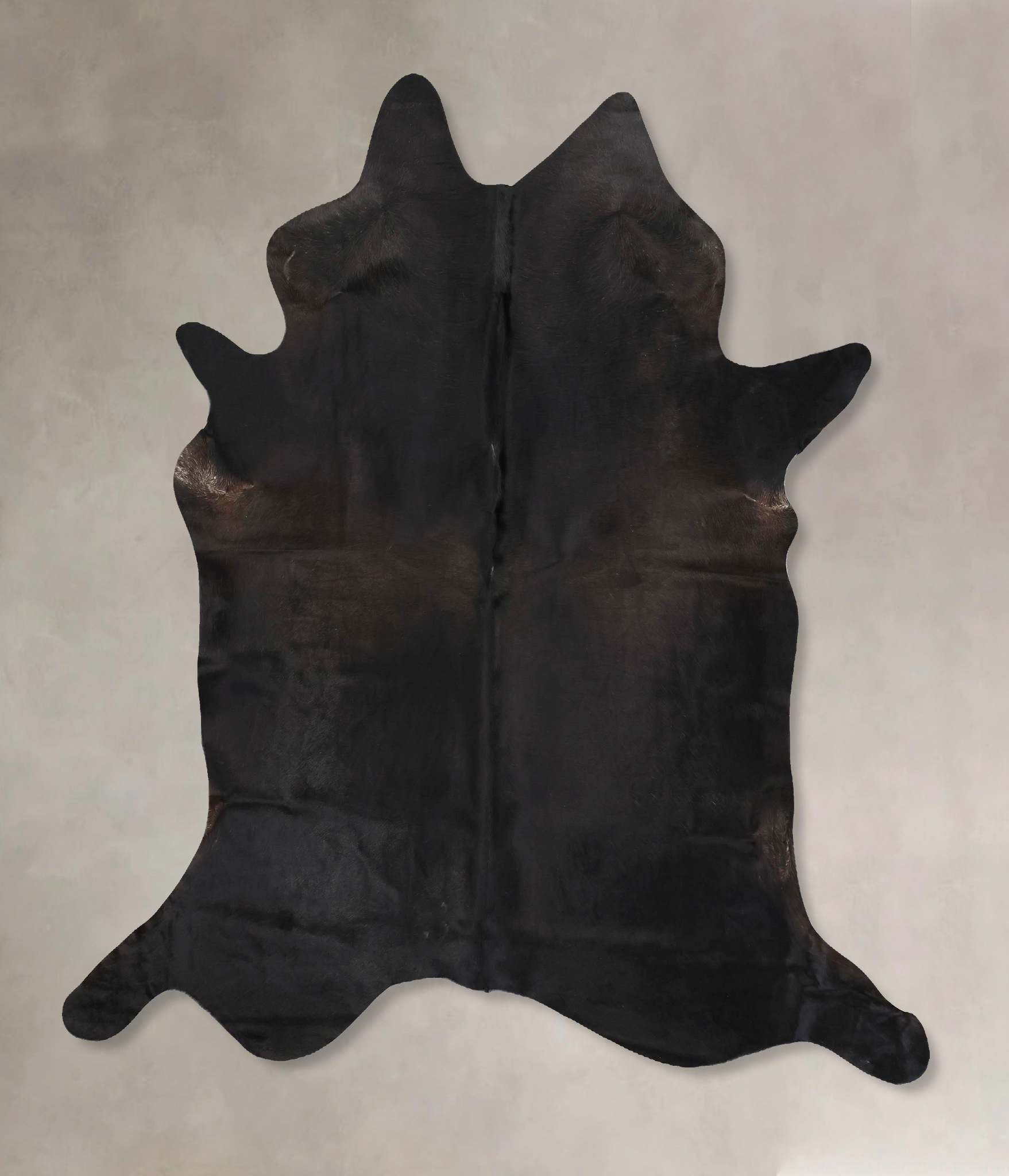 Solid Black Cowhide Rug #B13971