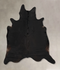 Solid Black XX-Large Brazilian Cowhide Rug 7'7