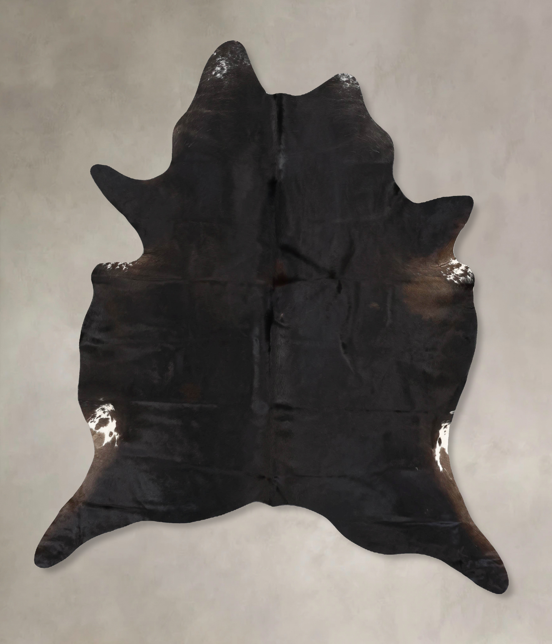 Solid Black Cowhide Rug #B13973