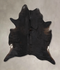 Solid Black X-Large Brazilian Cowhide Rug 7'10