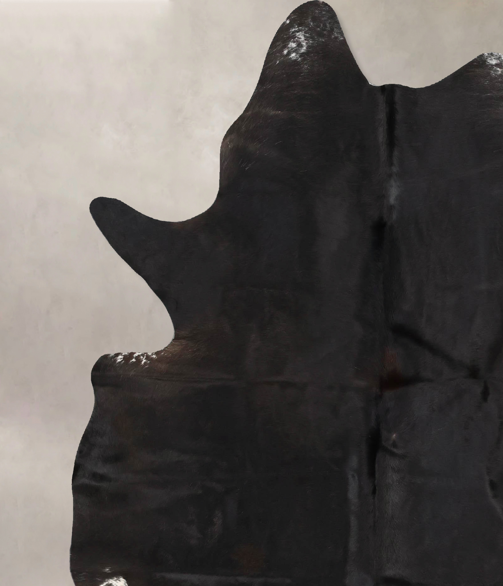 Solid Black Cowhide Rug #B13973
