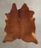 Solid Brown X-Large Brazilian Cowhide Rug 7'5