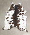 Chocolate and White X-Large Brazilian Cowhide Rug 7'7