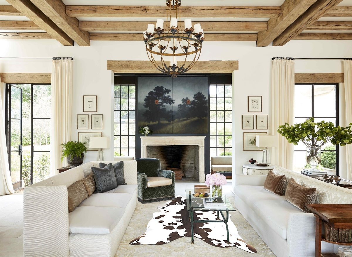 Chocolate and White Cowhide Rug #B13991