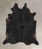 Solid Black XX-Large Brazilian Cowhide Rug 8'1