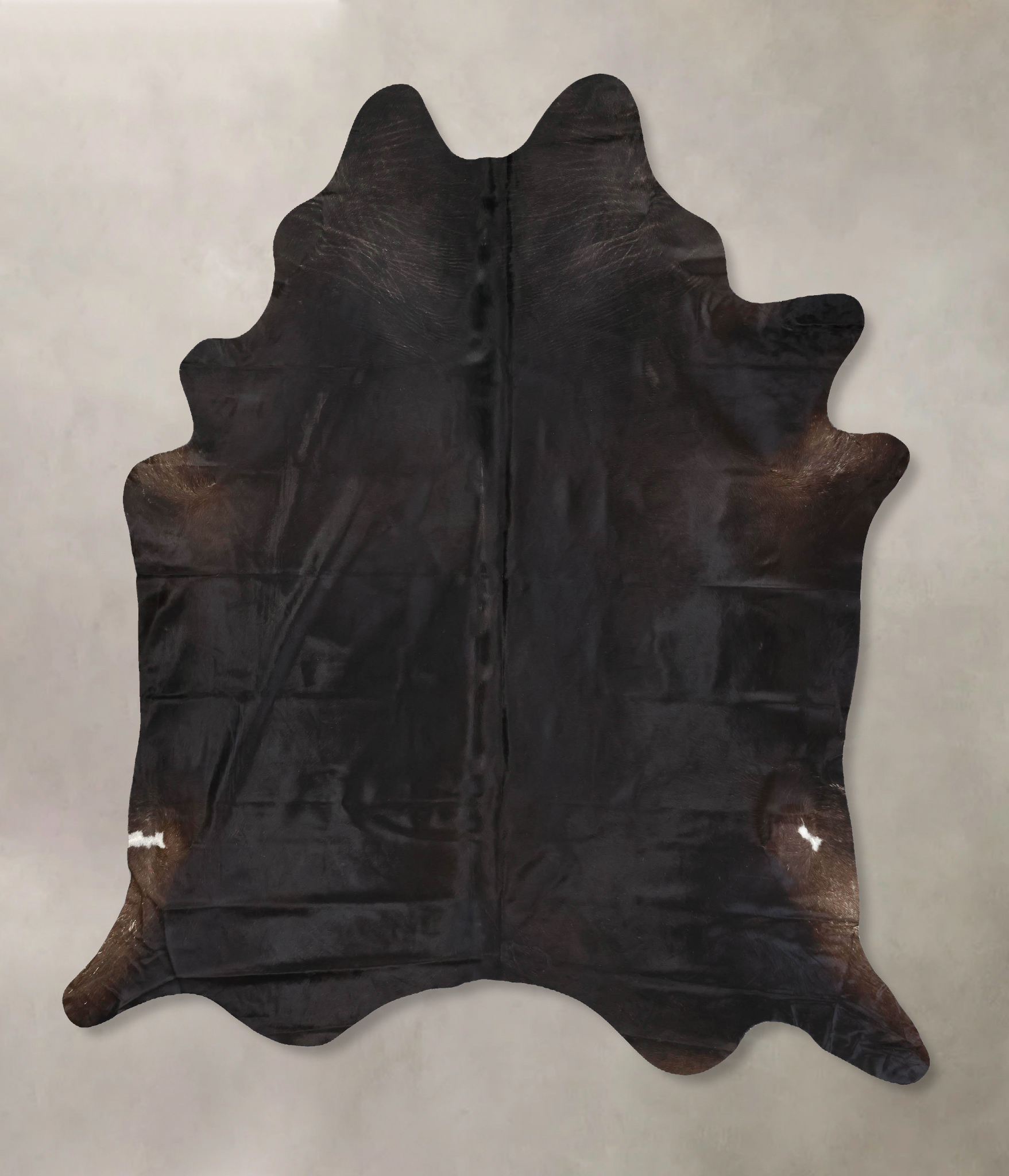 Solid Black Cowhide Rug #B13998