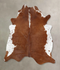 Brown and White Regular XX-Large Brazilian Cowhide Rug 7'7