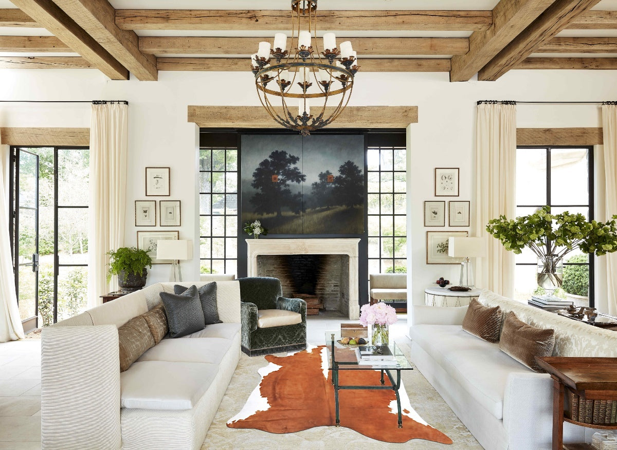 Hereford XX-Large Brazilian Cowhide Rug 8'7"H x 7'0"W #B14006 by Hudson Hides