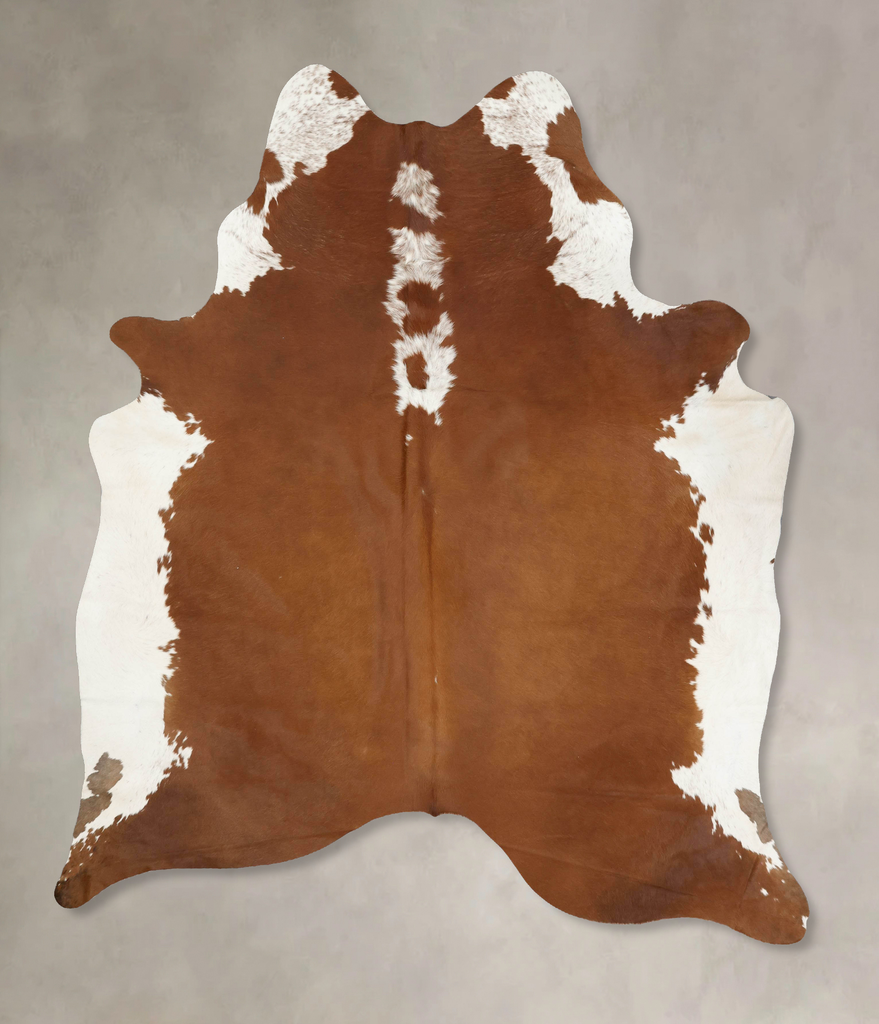 Hereford XX-Large Brazilian Cowhide Rug 8'3"H x 6'11"W #B14008 by Hudson Hides