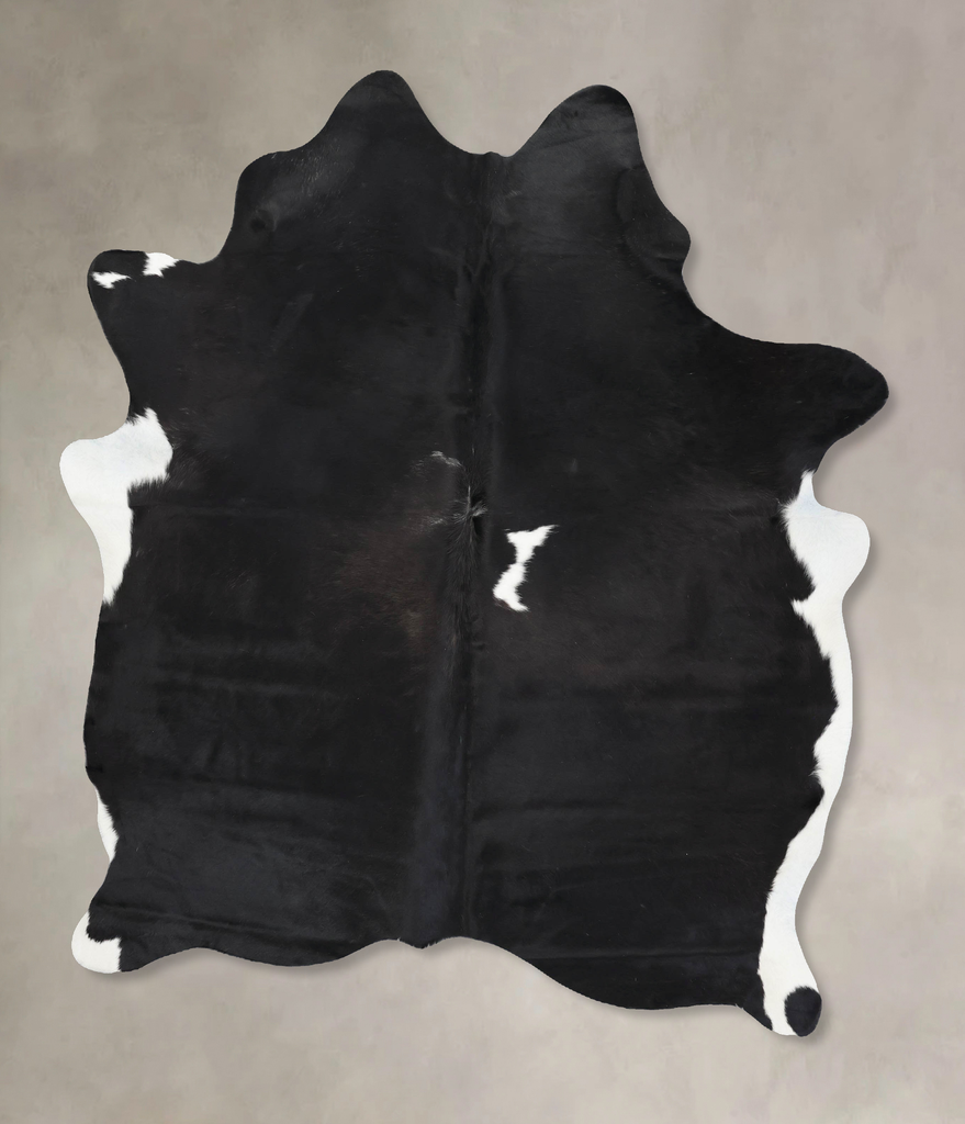 Black and White X-Large Brazilian Cowhide Rug 7'8"H x 6'2"W #B14019 by Hudson Hides