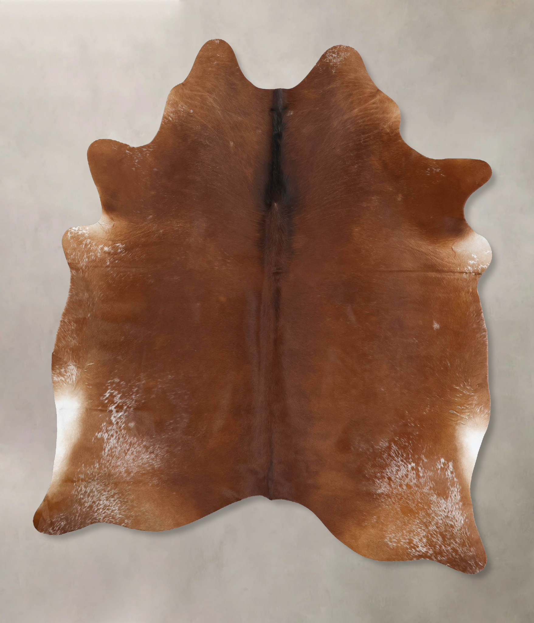 Solid Brown Cowhide Rug #B14023