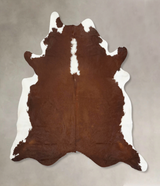 Hereford XX-Large Brazilian Cowhide Rug 7'11"H x 6'11"W #B14032 by Hudson Hides