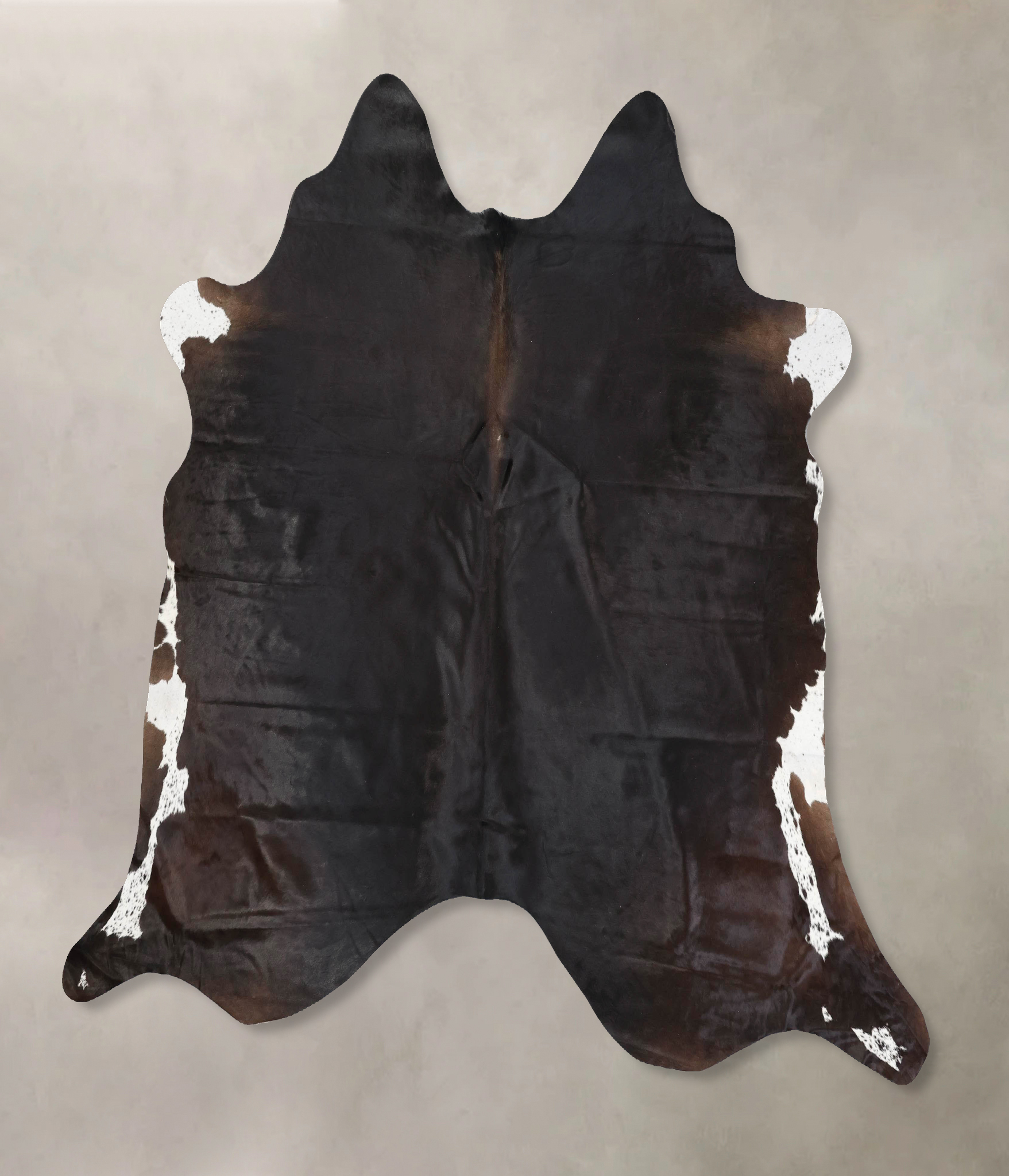 Solid Black Cowhide Rug #B14035