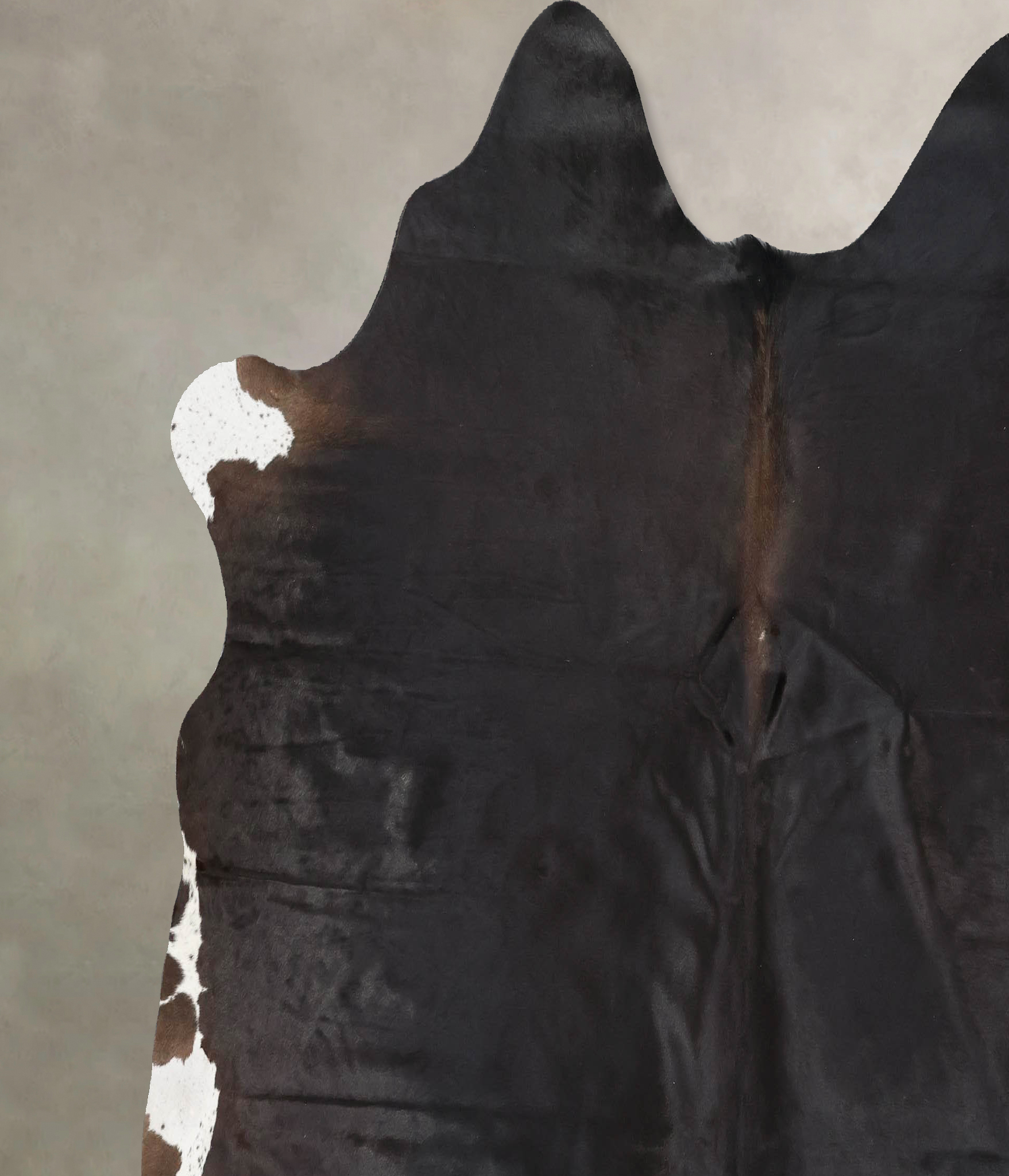 Solid Black Cowhide Rug #B14035