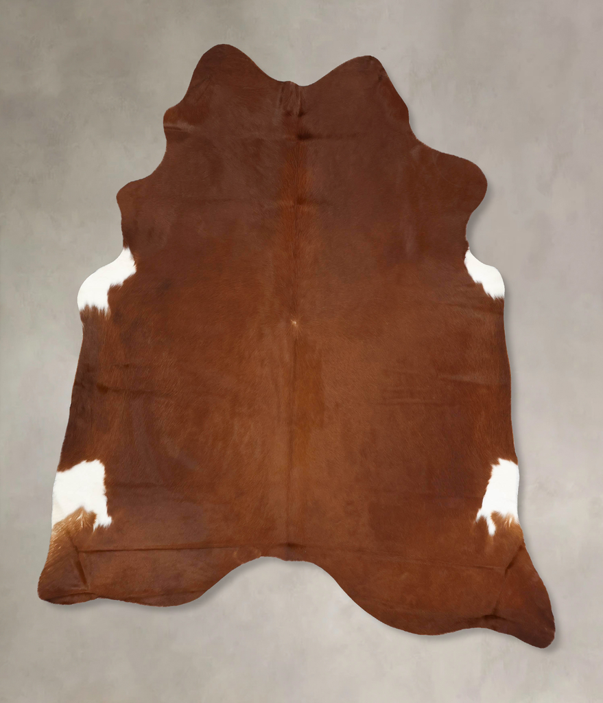 Solid Brown XX-Large Brazilian Cowhide Rug 7'9"H x 6'9"W #B14036 by Hudson Hides