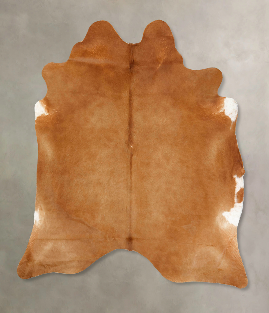 Solid Brown XX-Large Brazilian Cowhide Rug 8'0"H x 6'7"W #B14037 by Hudson Hides
