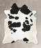 Black and White XX-Large Brazilian Cowhide Rug 7'11