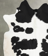 Black and White XX-Large Brazilian Cowhide Rug 7'11"H x 7'2"W #B14045 by Hudson Hides