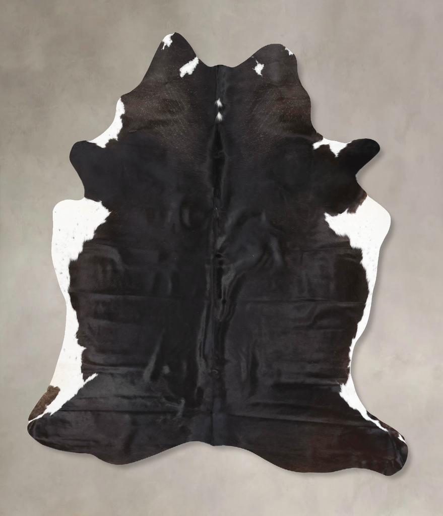 Black and White X-Large Brazilian Cowhide Rug 7'7"H x 6'2"W #B14055 by Hudson Hides