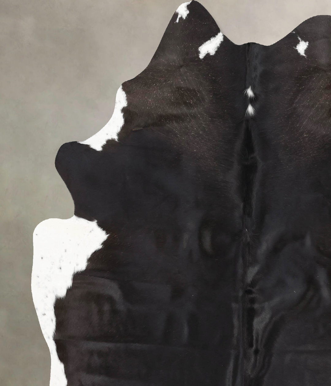 Black and White X-Large Brazilian Cowhide Rug 7'7"H x 6'2"W #B14055 by
