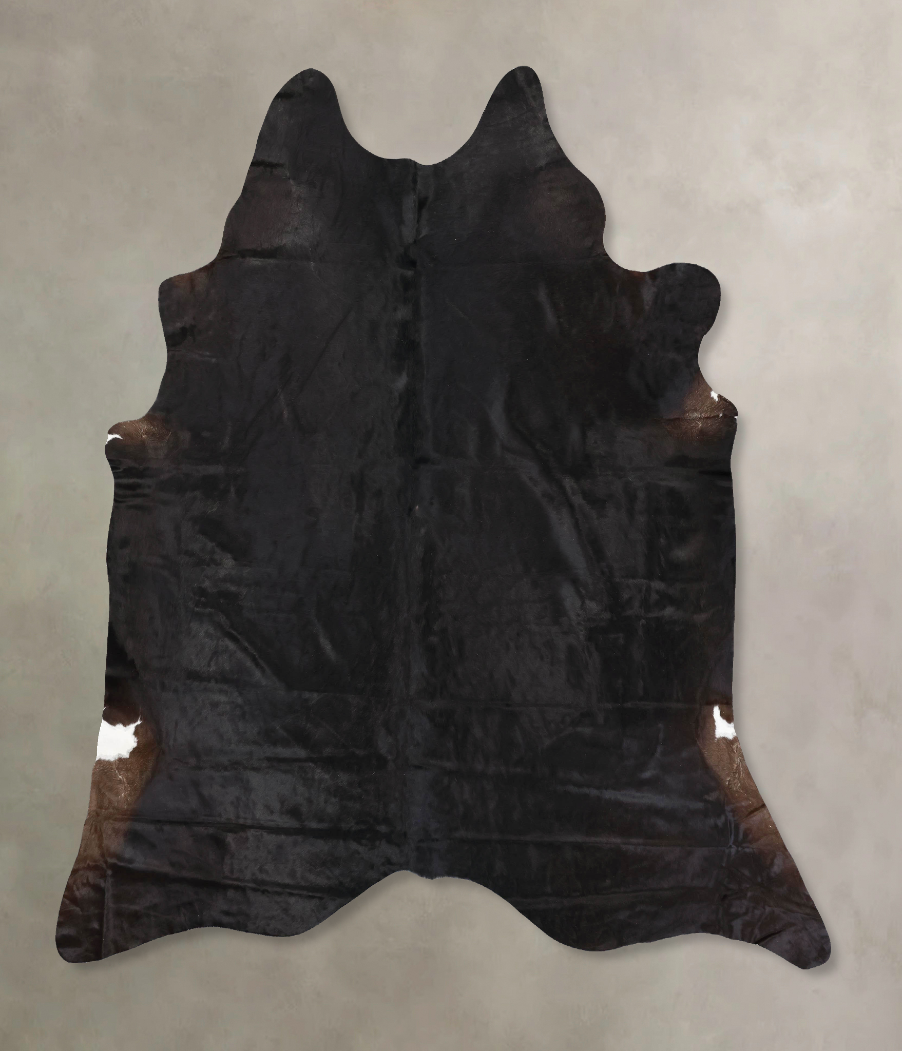 Solid Black Cowhide Rug #B14057