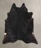 Solid Black XX-Large Brazilian Cowhide Rug 8'6