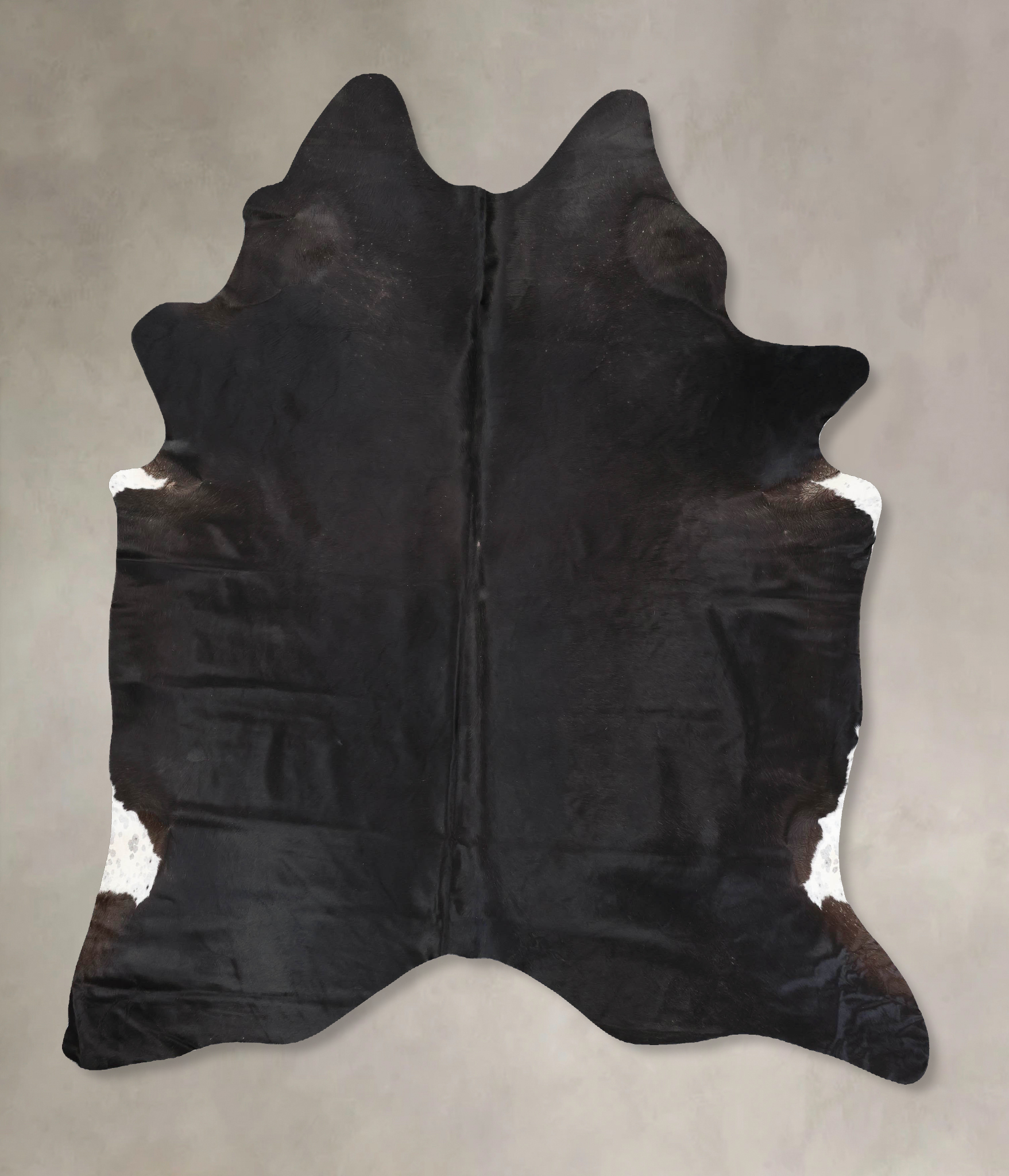 Solid Black Cowhide Rug #B14058