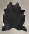 Solid Black XX-Large Brazilian Cowhide Rug 8'0
