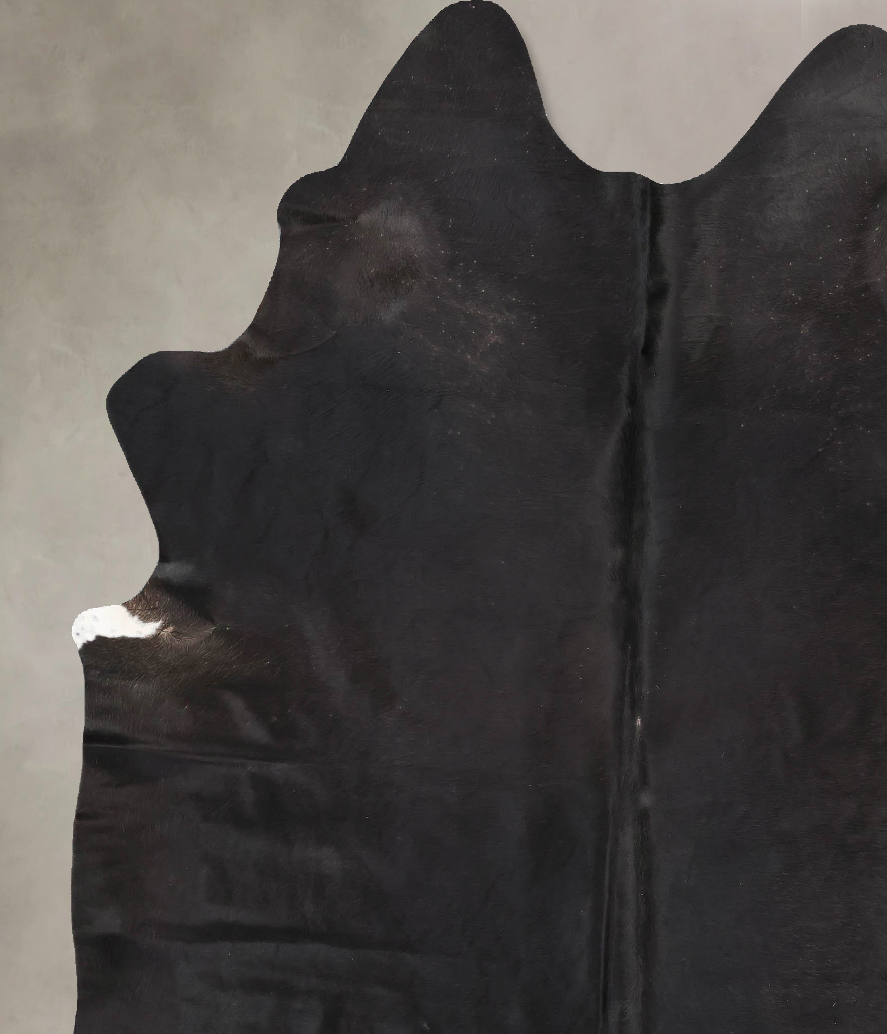 Solid Black Cowhide Rug #B14058