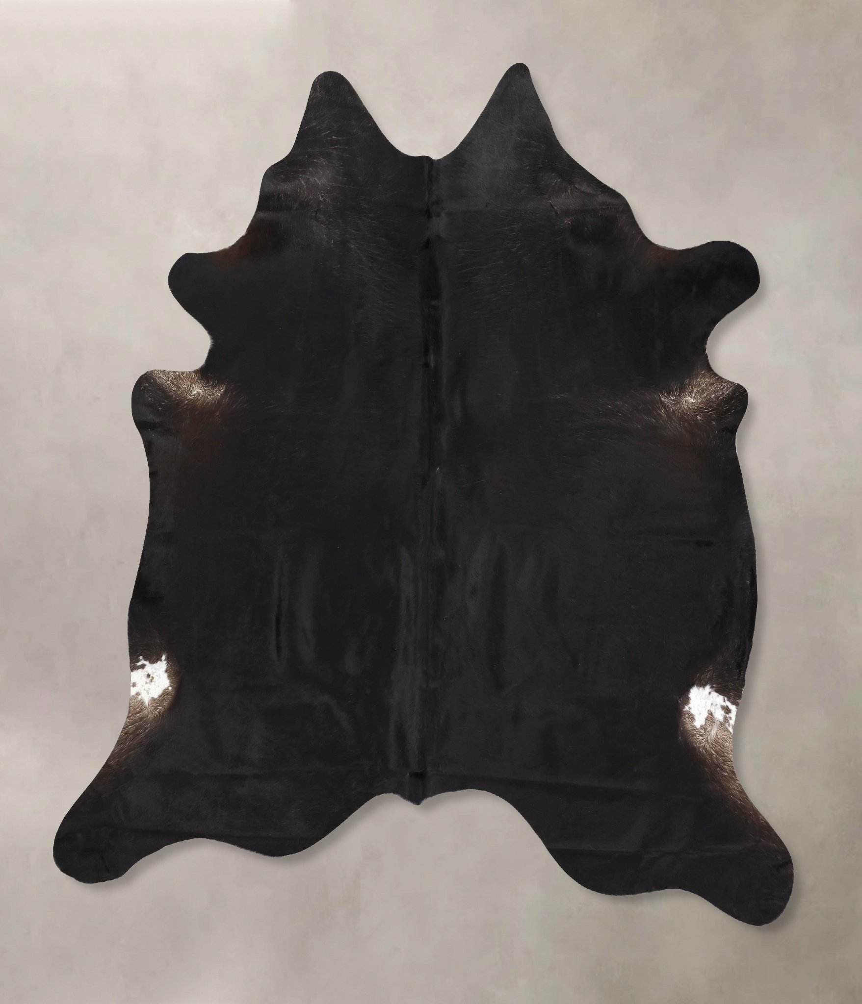 Solid Black Cowhide Rug #B14064