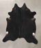 Solid Black XX-Large Brazilian Cowhide Rug 7'7