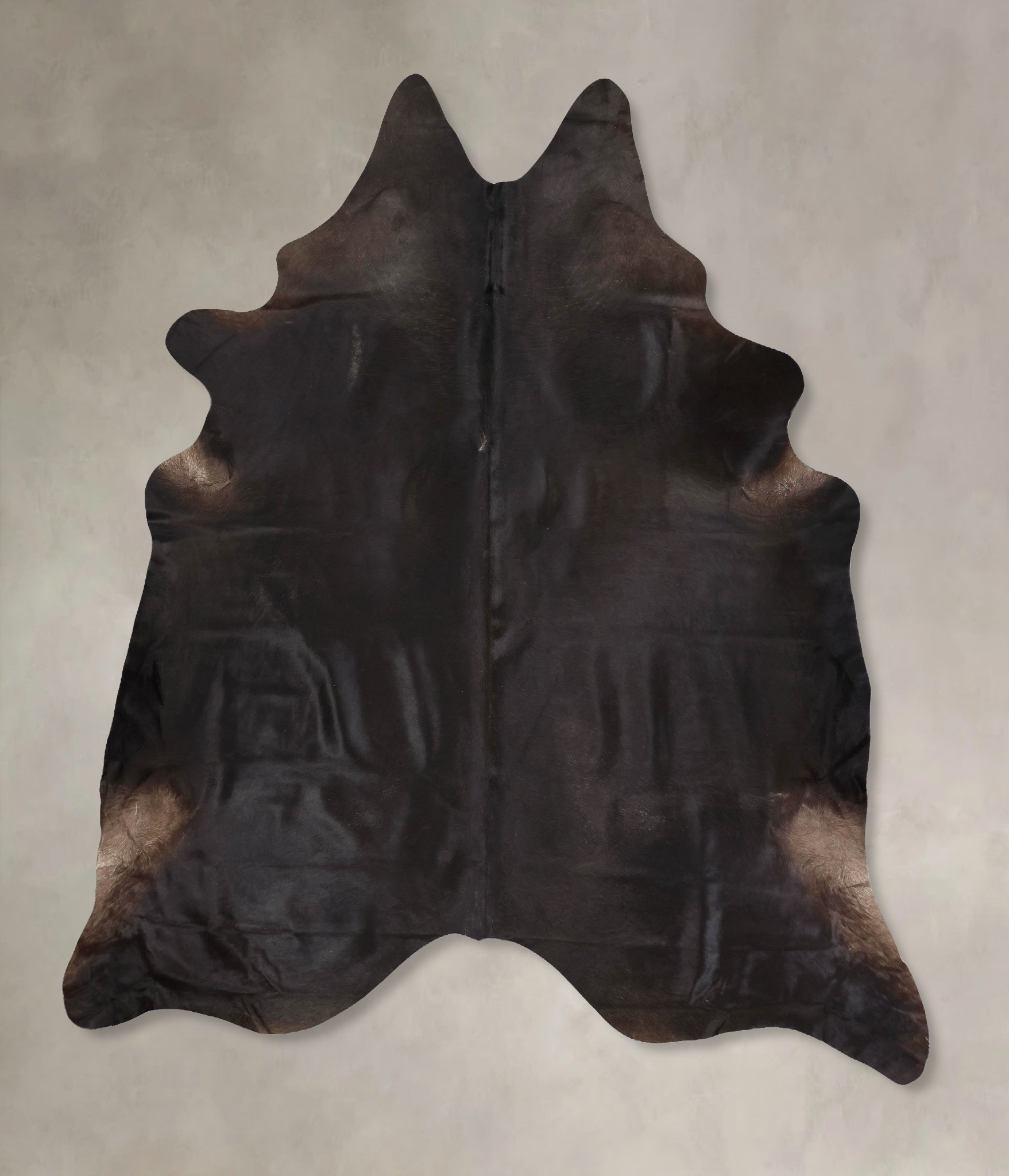 Solid Black Cowhide Rug #B14065
