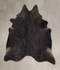 Solid Black XX-Large Brazilian Cowhide Rug 8'11