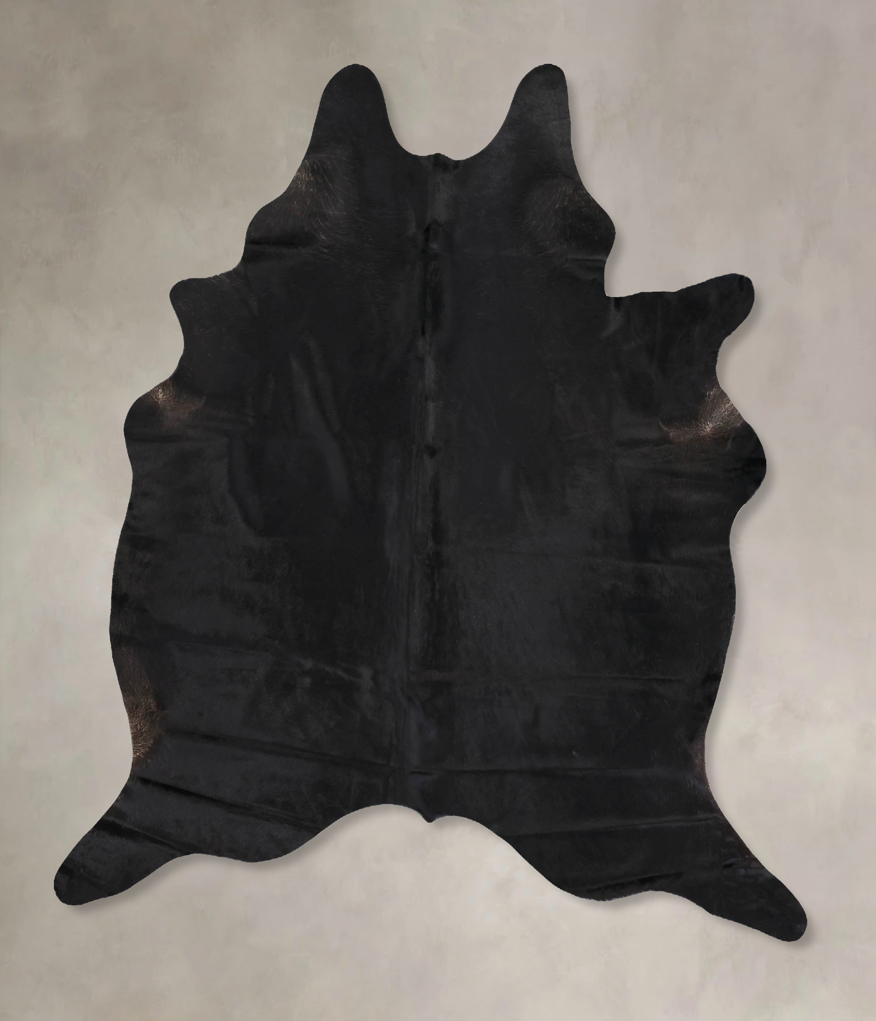 Solid Black Cowhide Rug #B14067