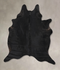 Solid Black XX-Large Brazilian Cowhide Rug 7'11