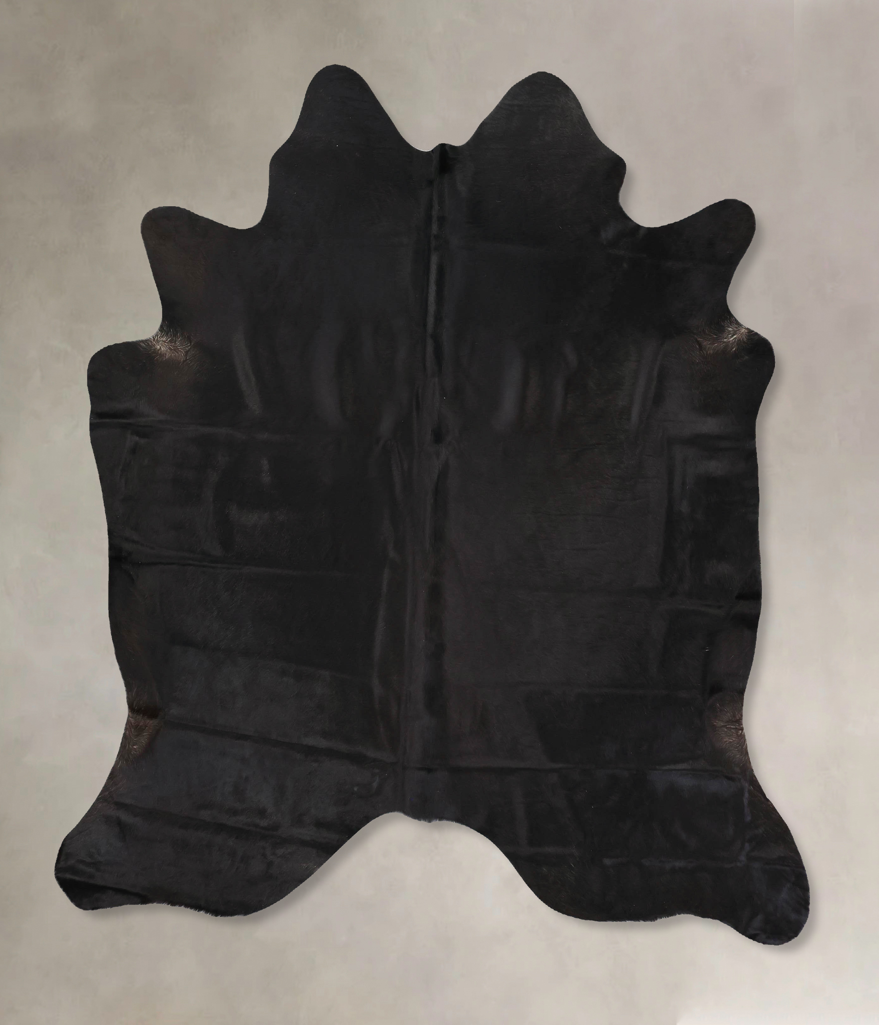 Solid Black Cowhide Rug #B14069