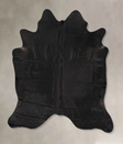 Solid Black X-Large Brazilian Cowhide Rug 7'2"H x 6'3"W #B14069 by Hudson Hides