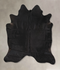 Solid Black X-Large Brazilian Cowhide Rug 7'2