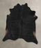 Solid Black X-Large Brazilian Cowhide Rug 7'2