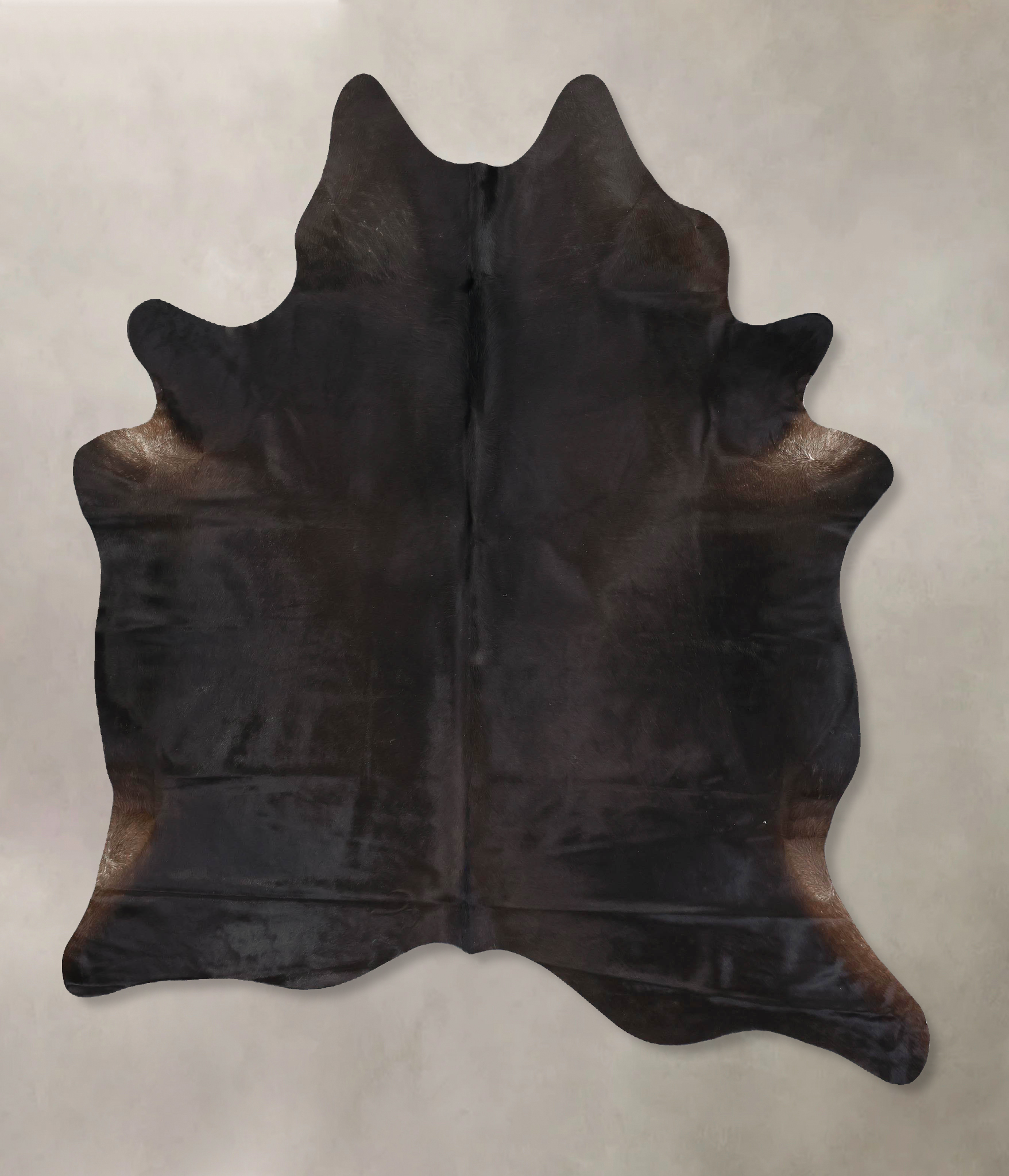 Solid Black Cowhide Rug #B14071